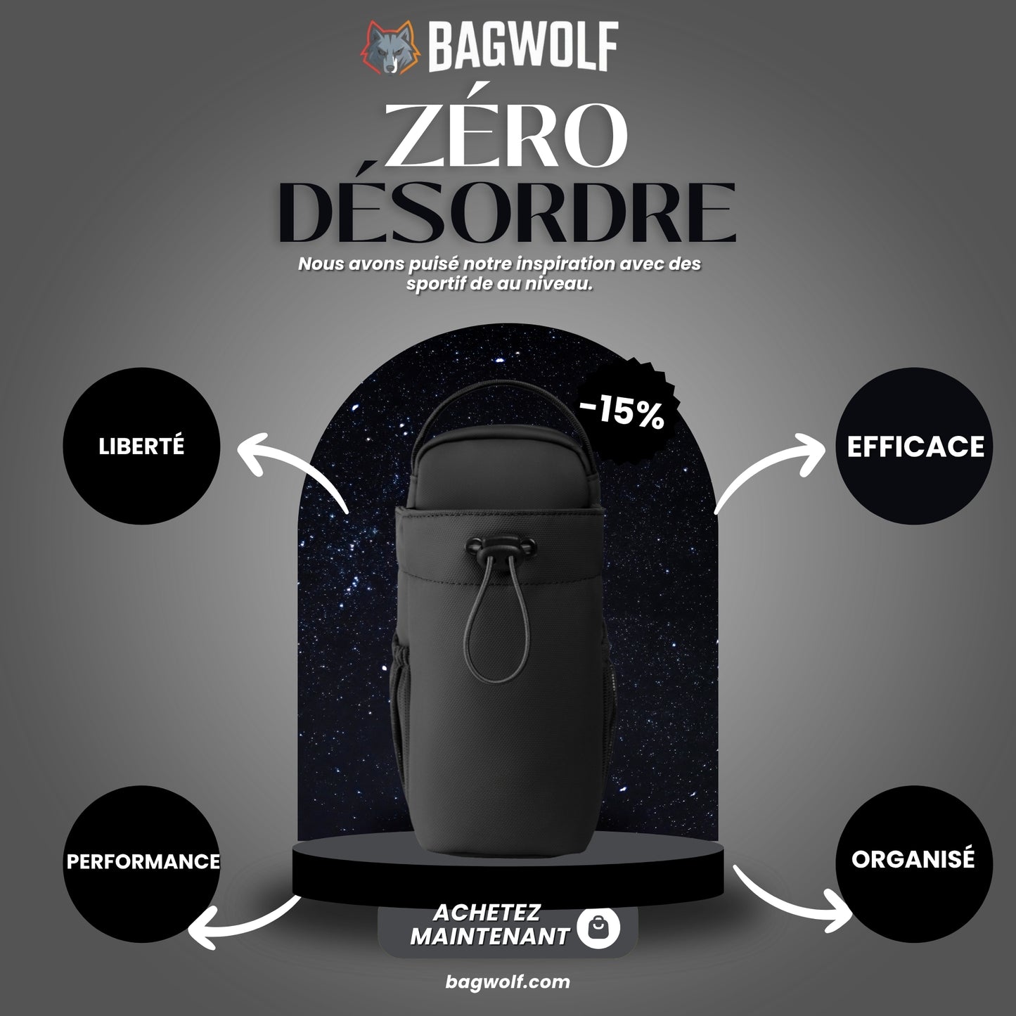 Sac de sport magnétique