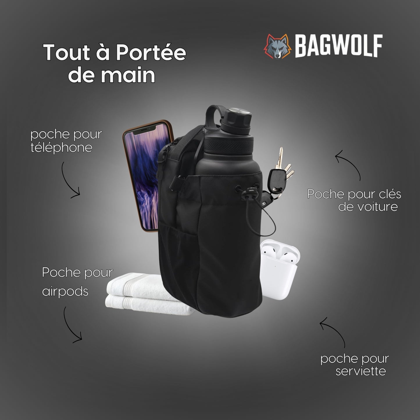 Sac de sport magnétique